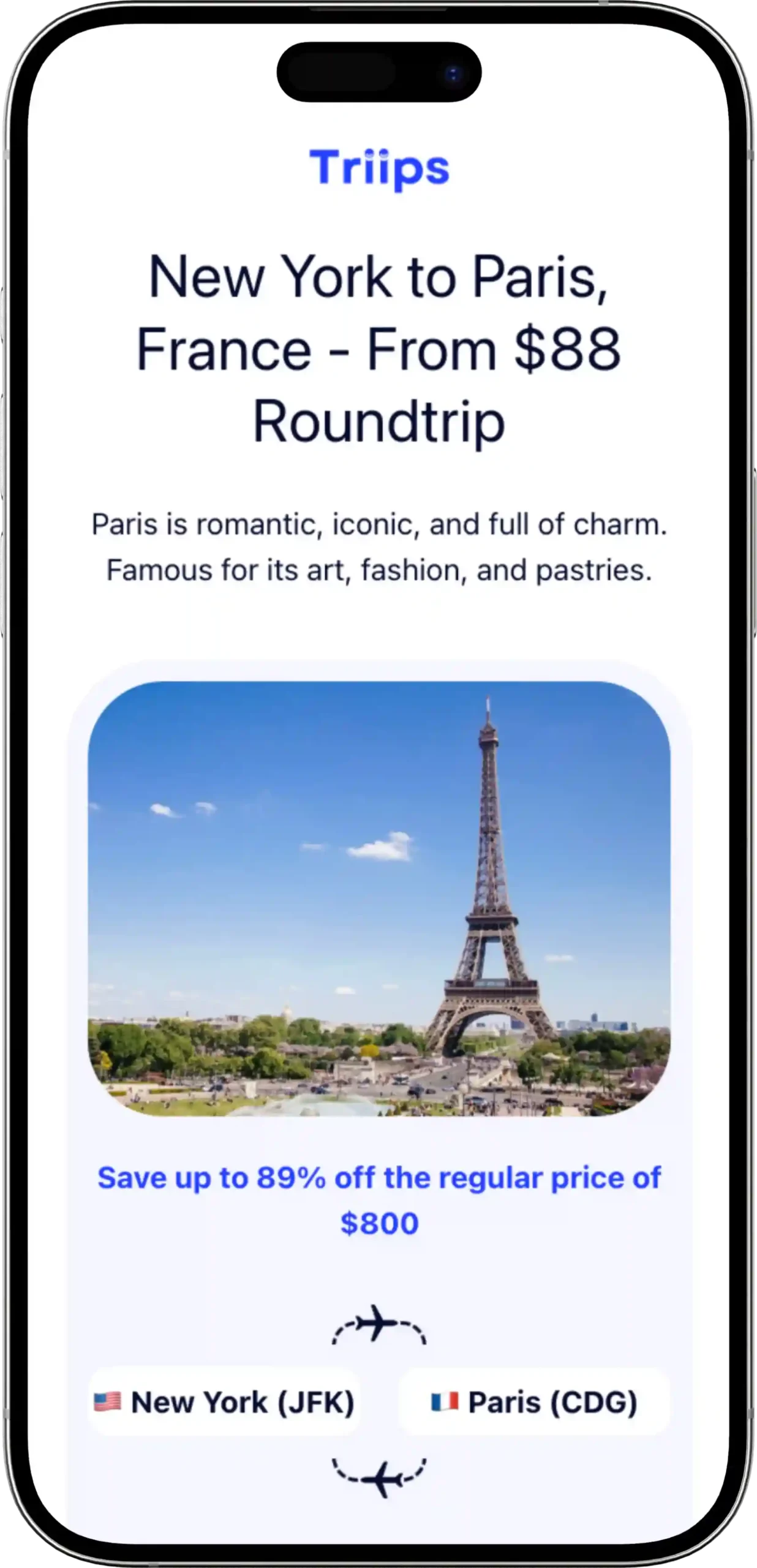 Triips iPhone Deal Mockup